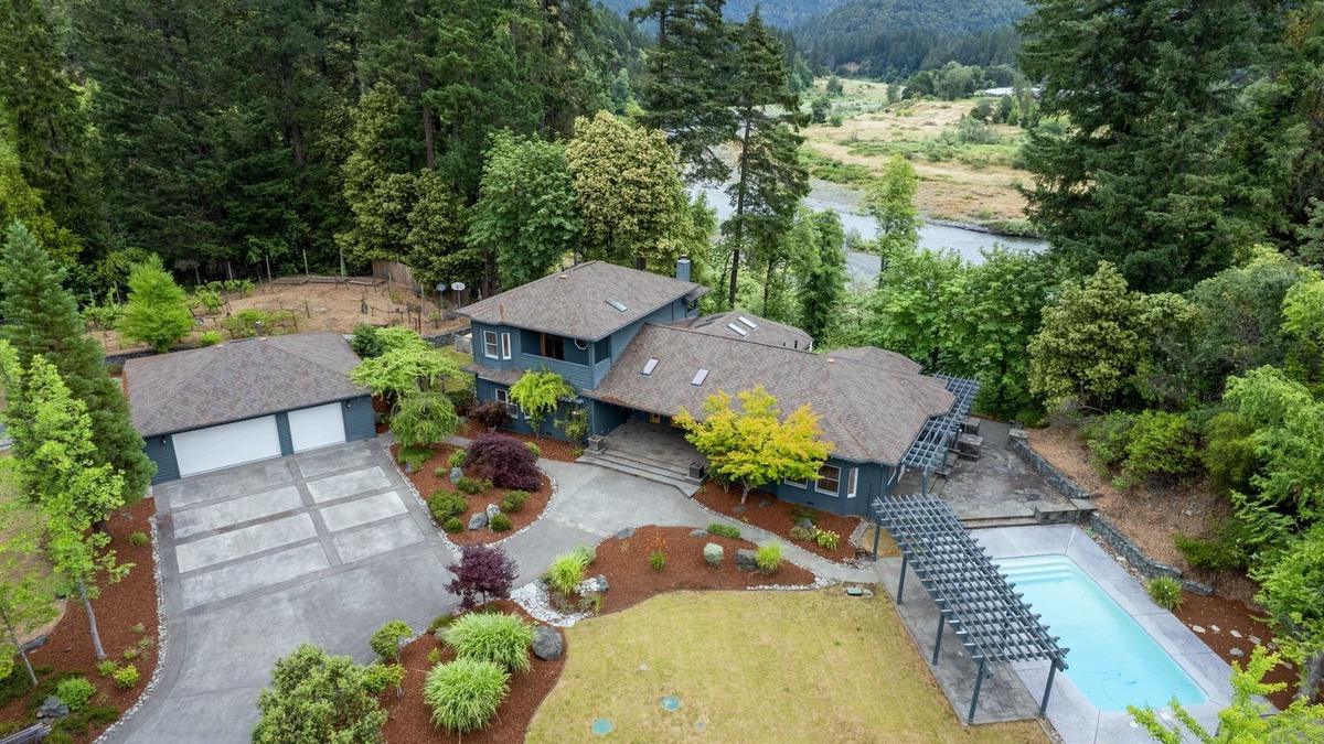 Willow Creek House | Enjoy the Serenity and Quiet on this 5-acre Estate with Mountain and River Views
