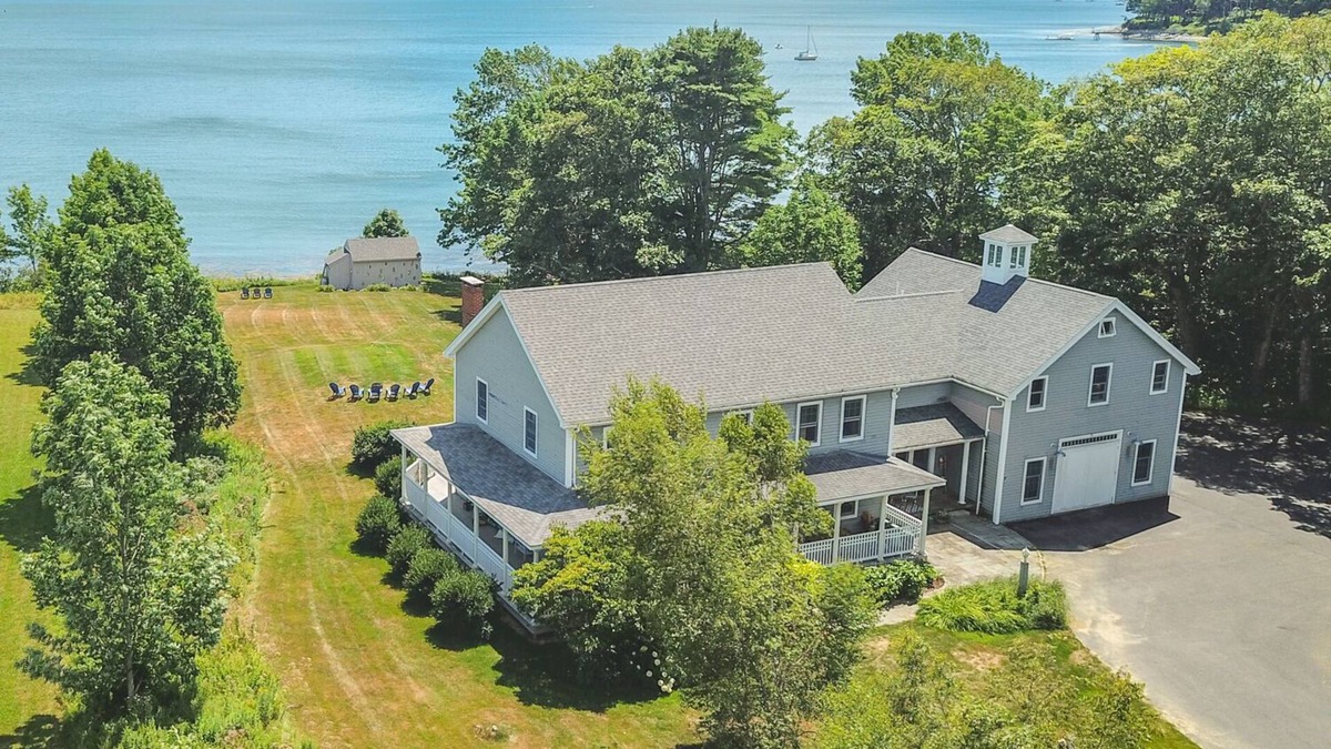 Lincolnville House | Enjoy your private beach and sweeping views!