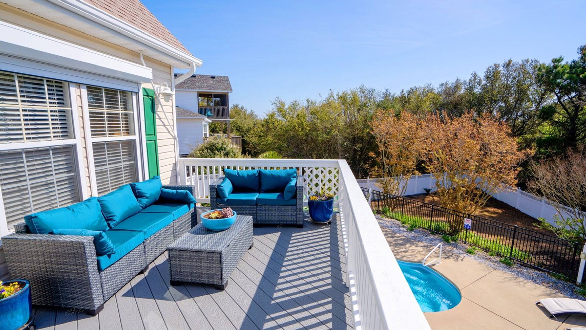Sea Scape House | Entire home in Kitty Hawk, NC. Pool, hot tub, & spacious backyard!
