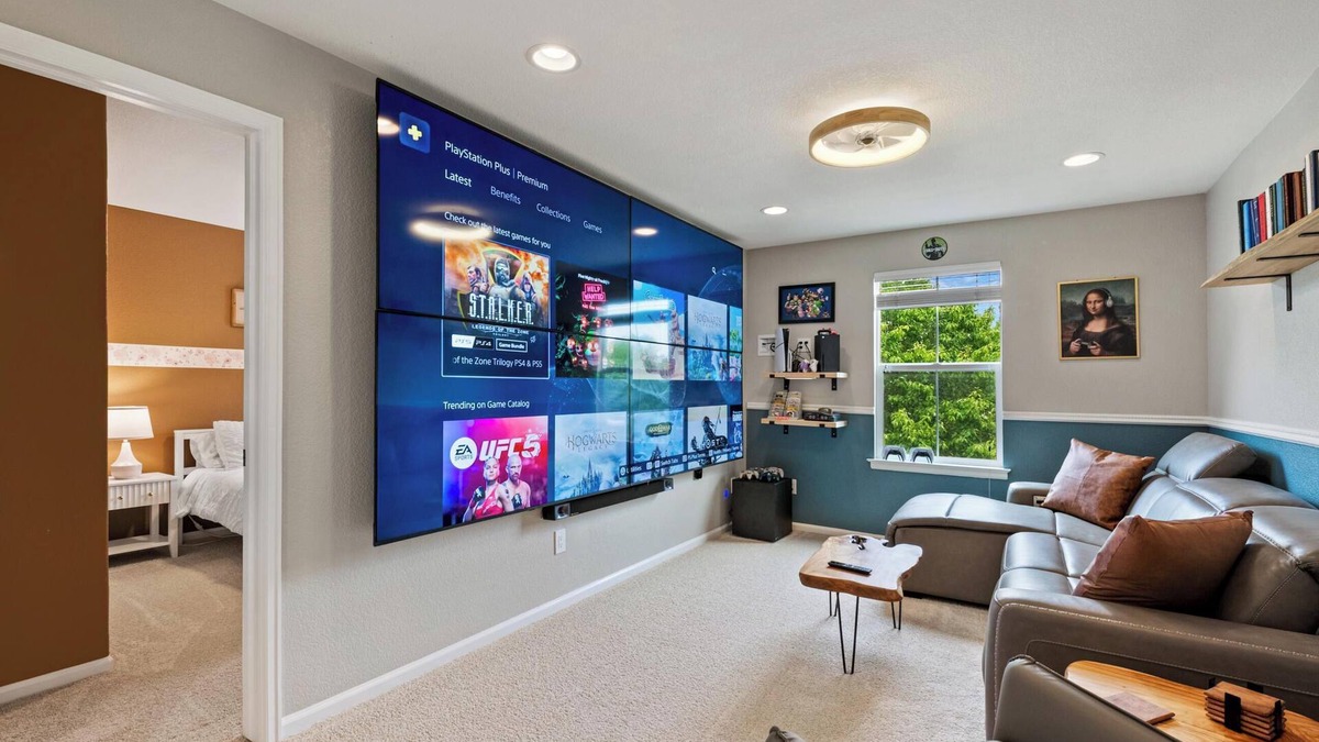 Commerce City House | Epic 140 inch TV Wall + Game Consoles Galore