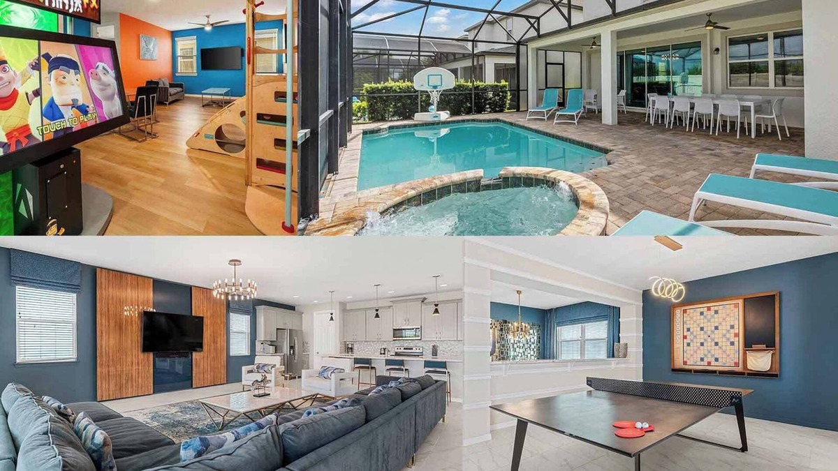 Four Corners House | Epic Villa Near Disney w Treehouse & Superhero BRs, Theater, Arcade, & Game Loft