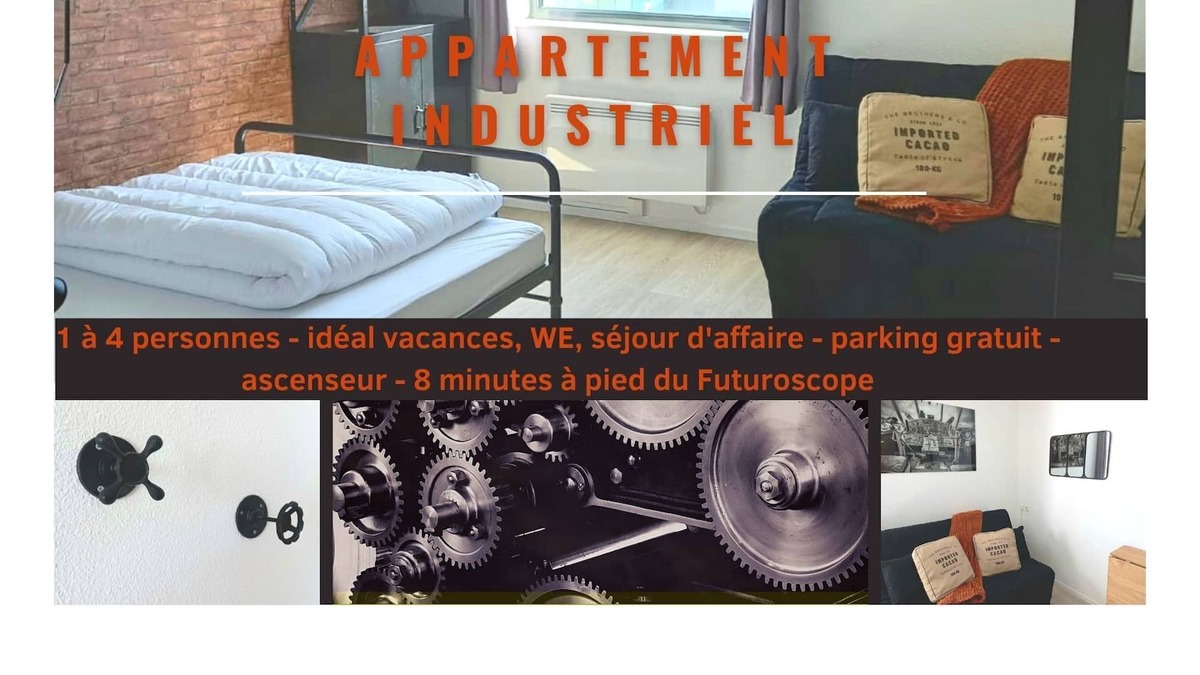 Chasseneuil-du-Poitou Apartment | Esprit Industriel au Pied du Futuroscope