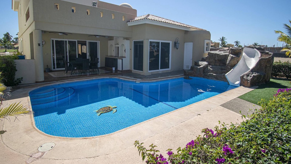 Mazatlan House | Estrella del Mar Private Home with Water Fall Slide into the Pool