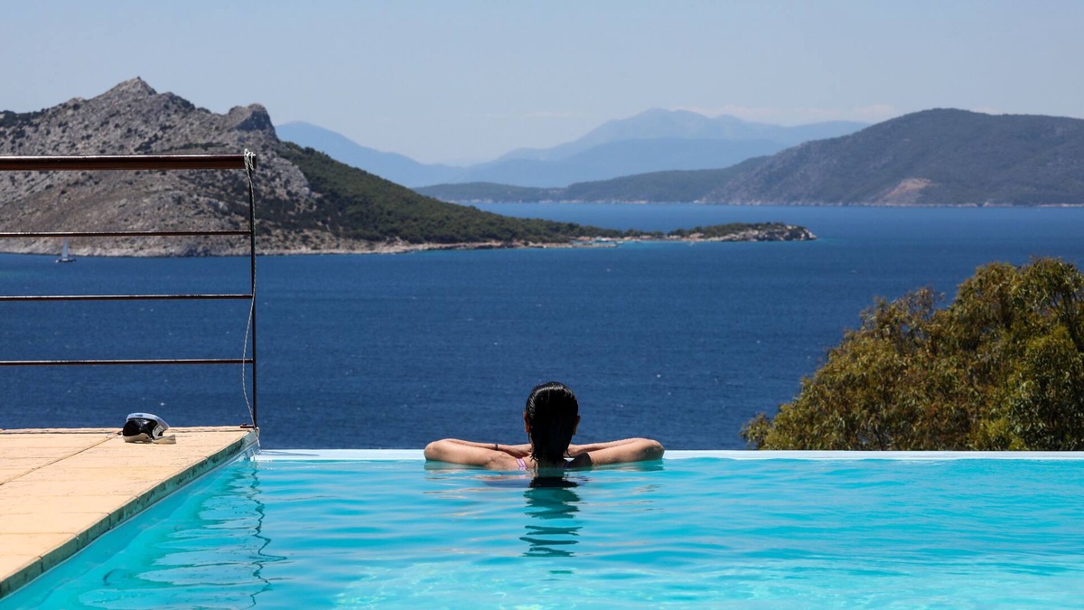 Kontos Villa | Eucalyptus Villa. Amazing views from an infinity pool
