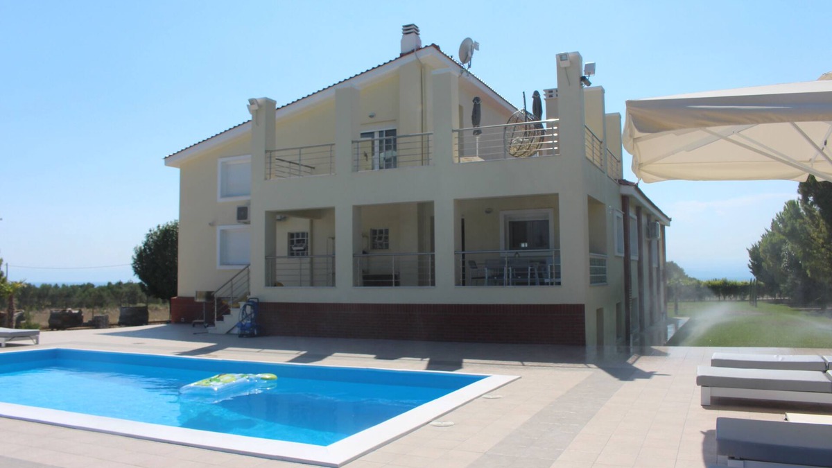 Thermaikos Villa | Exclusive villa, swimming pool, 1500 m to the sea, views of the Aegean + Mount Olympus