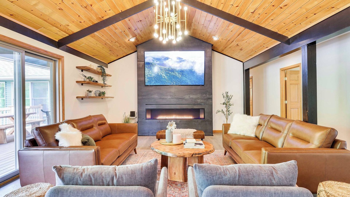 Lakeville House | Expansive Evergreen Estate by Lake Wallenpaupack-12BD 7BA- 2 Pools- Sauna& Spa