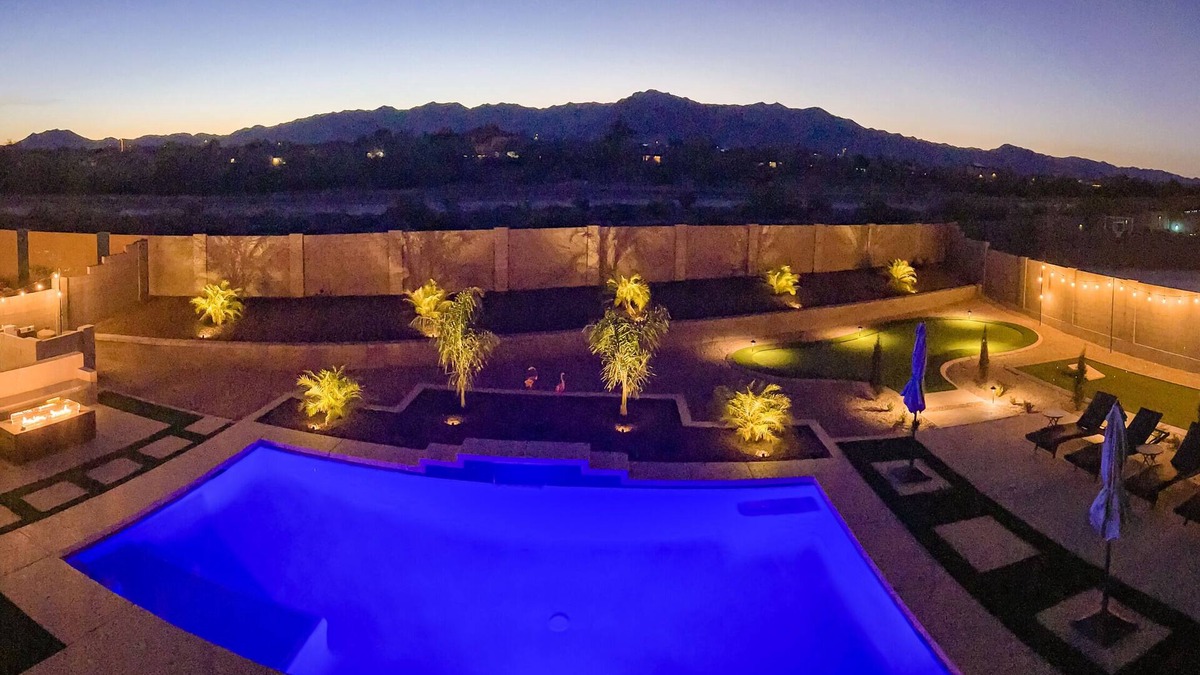 Maricopa County House | Exquisite Resort Style Home W/Private Heated Pool +Backyard+ Mountain Views