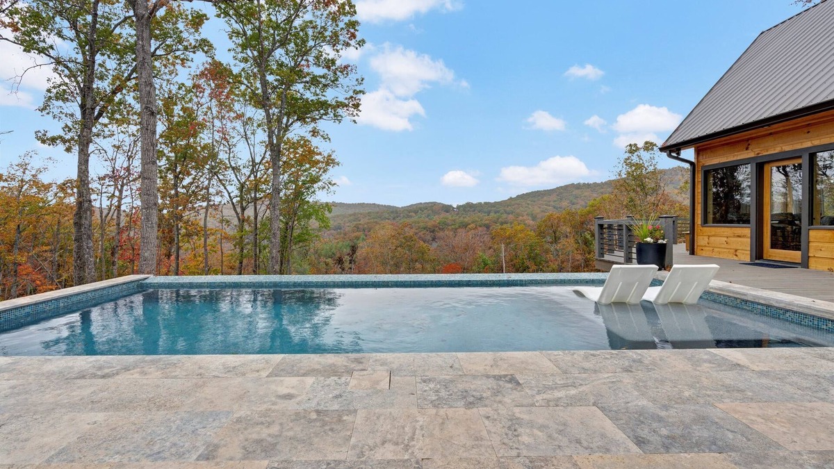 Unaka Cabin | Fall Foliage Views, Heated Pool, Outdoor Kitchen & Fireside Mountain Nights