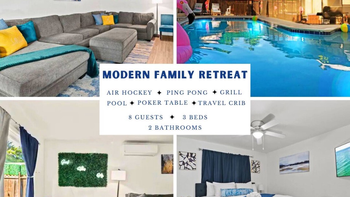 Chula Vista House | Family-Friendly 3BR Home with Pool, Air Hockey & Patio