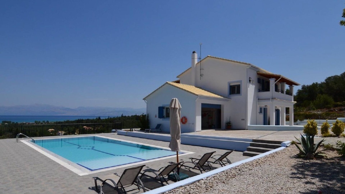 Sfakera Villa | Family Villa with pool, sea and mountain views in tranquil setting
