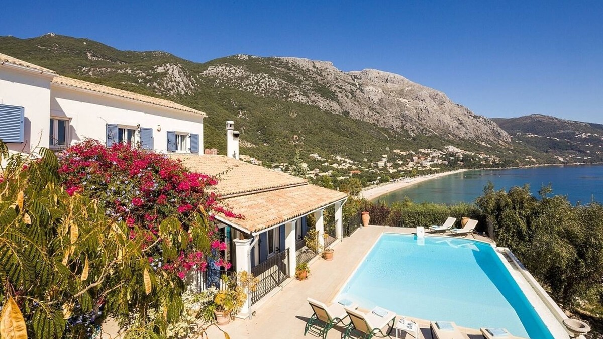 Barbati Villa | Fantastic Villa with Majestic Sea Views, Direct Access to Barbati Beach, Private Pool and Jetty!