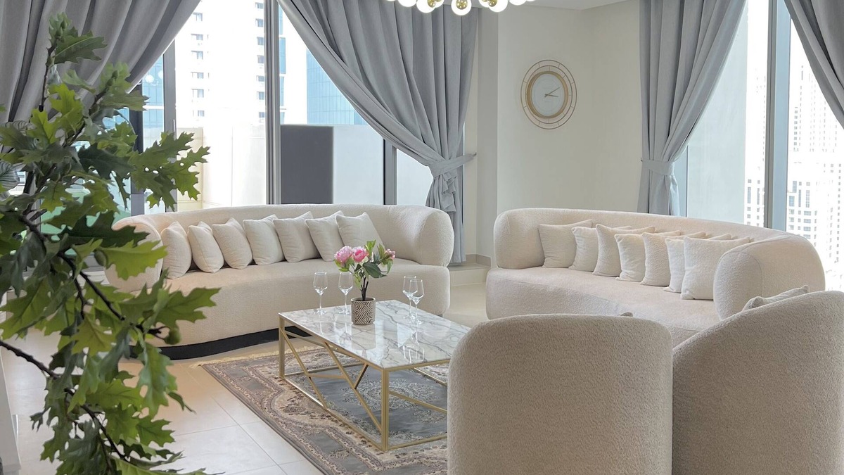 Jabal Ali 2 Apartment | Farwell & Gervase - 5 BDR Dubai Marina Penthouse - Marina & Palm Views