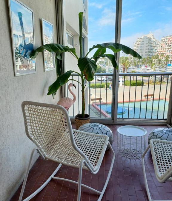 La Grande-Motte Apartment | Fenestrelle By LGM une chambre, climatisation, wifi