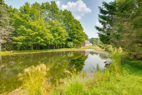 Walton House | Fire Pit and On-Site Pond Wooded Walton Home!