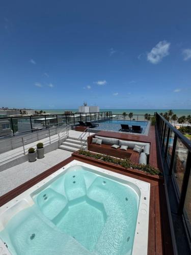 Cabo Branco Apartment | Flat piscina borda infinita a 50m do mar - 214