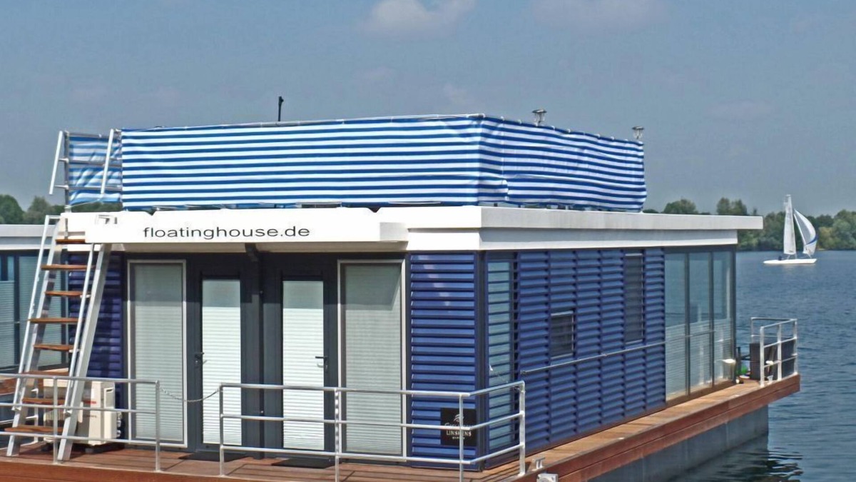 Vynen House | Floating 44 Komfortable Hausboote bei Xanten mit Tollem Seeblick