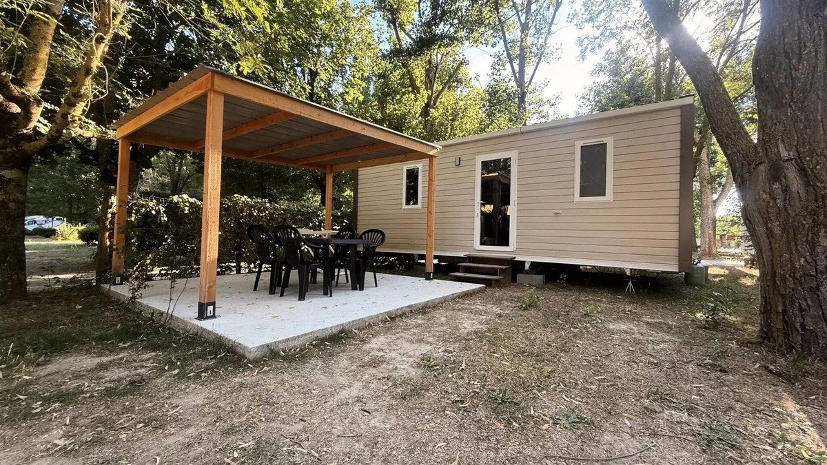 Millau House | Flower Camping Saint Lambert * - NEW/Mobile home Comfort 26m2 2 bedrooms - Semi-covered terrace + TV 4 persons