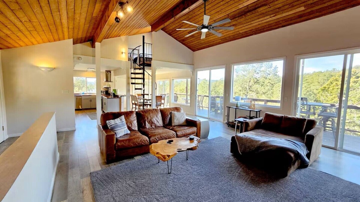 Ruidoso House | Four-bedroom house. Three levels of decks & private hot tub. NO CLEANING FEE!