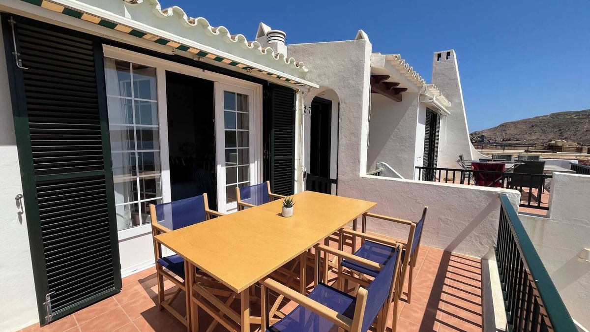 Fornells Apartment | Front sea line and with pool in Fornells
