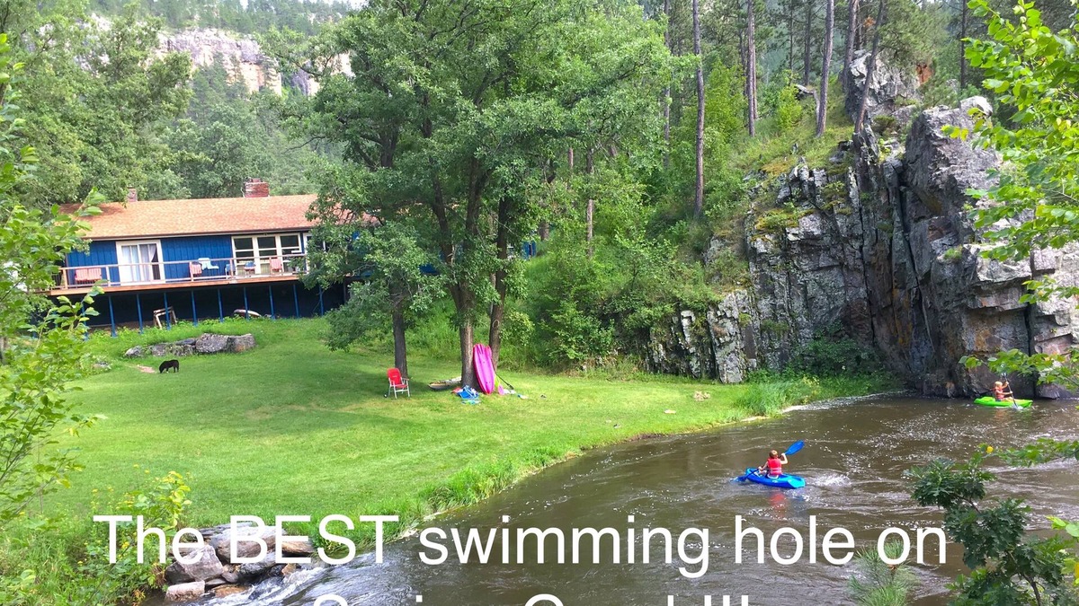 Rapid City House | Fun Historic Cabin with the Best Swimming Hole on Spring Creek