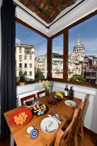 Galata Apartment | Galata Tower Is Almost In Your Bedroom And In The Balconies Rooftop Terrace with Golden Horn View