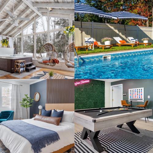 Saratoga Springs House | Game Room+Hot Tub+Pool+King Beds+More