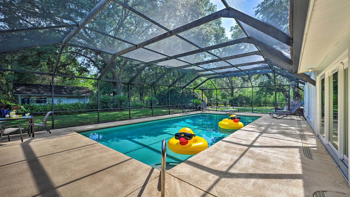 Bearss Plaza House | Game Room & Pool: Huge Lutz Family Retreat