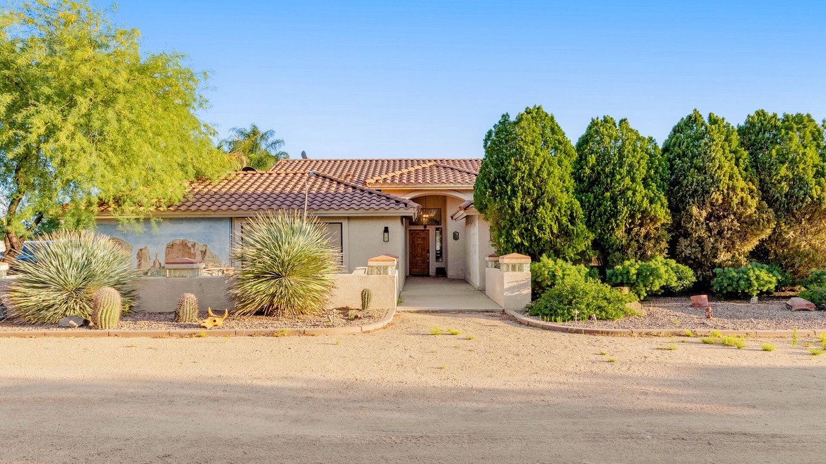 Anthem House | Gated home + casita with pool, spa, patio, outdoor kitchen, & exercise room