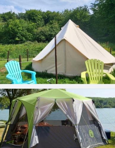 Saint-Michel-de-Montjoie Other | 'Glamping' tents one of three to rent fully equipped private equipped kitchen tents too