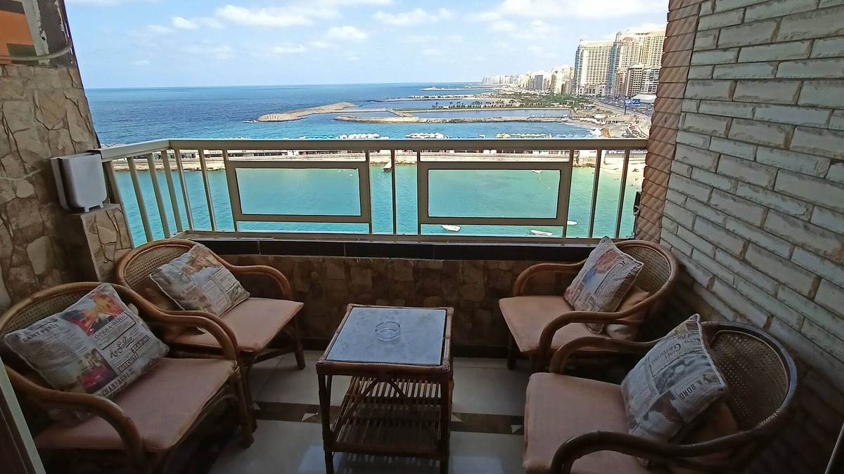 Ar-Raml 1 Apartment | Gleem Luxury apartments direct Sea view Alexandria جليم بحر مباشر فيو روعة n
