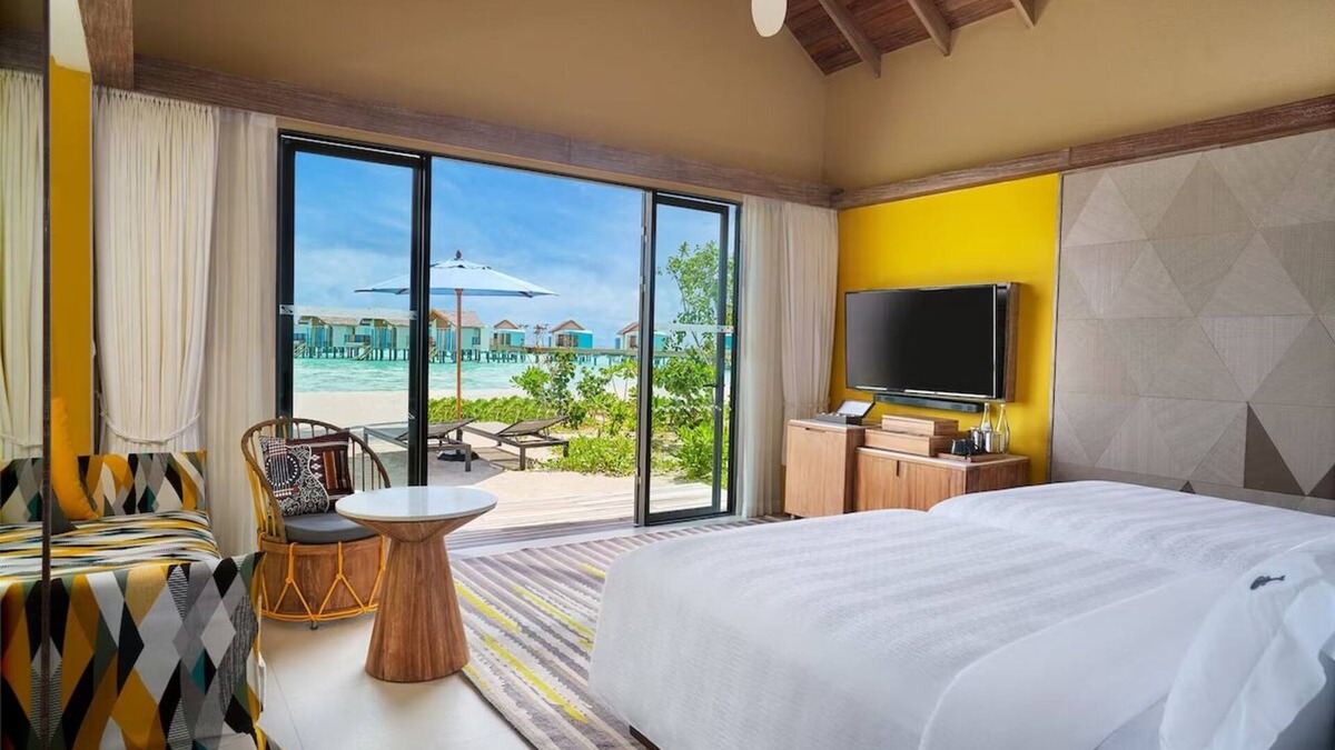 Farukolhufushi Island Hotel | Gold Beach Villa, 2 Twin Bed, Direct Beach Access, Hard Rock Maldives