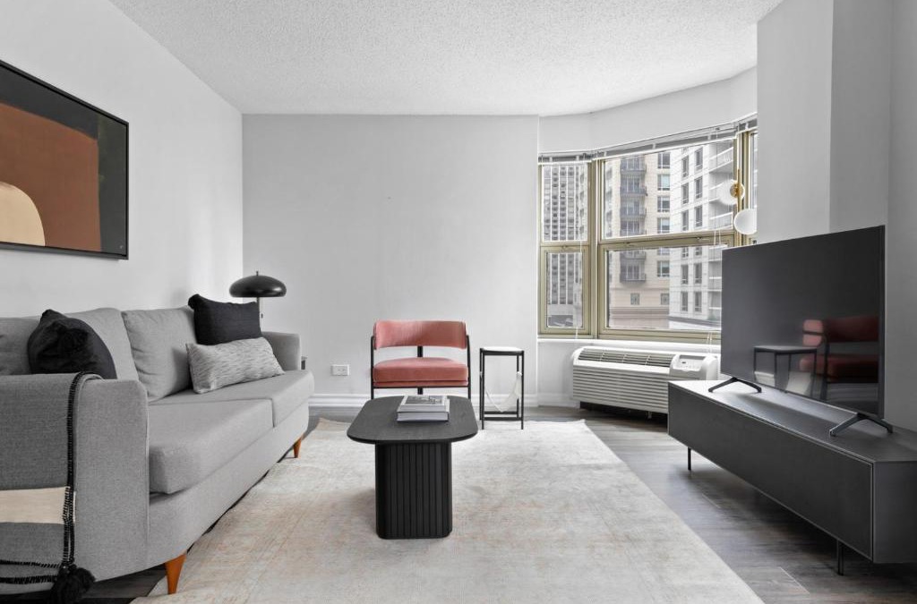 Rush and Division Apartment | Gold Coast 1BR w Deck Gym Lounge 1 block to L CHI-650