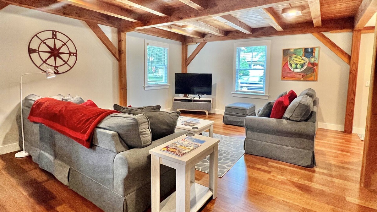 Wakefield-Peacedale House | Gorgeous, Family-Friendly Timber Frame Townhouse in Town. 10 Min to beach
