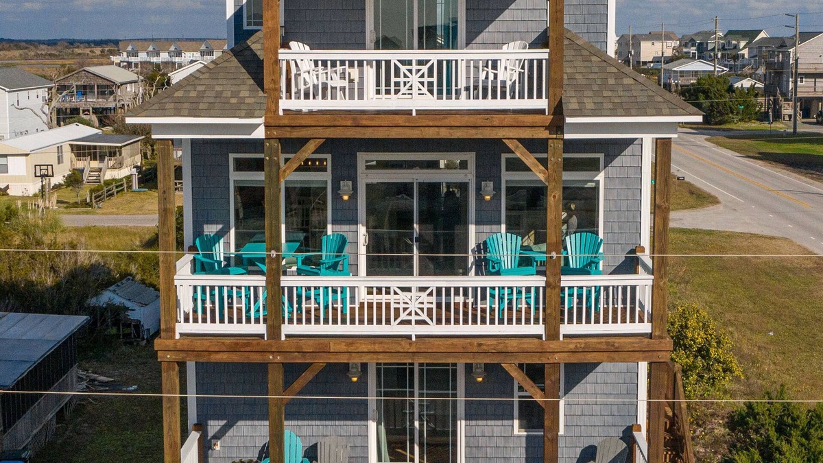 North Topsail Beach House | Gorgeous Ocean and Sound Views Await at Good Better Beach!