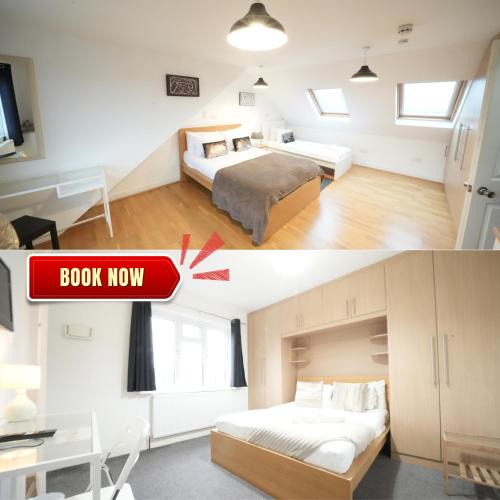 Heathrow Villages House | Great Airport Sleep PRIVATE bathroom in all ROOMS