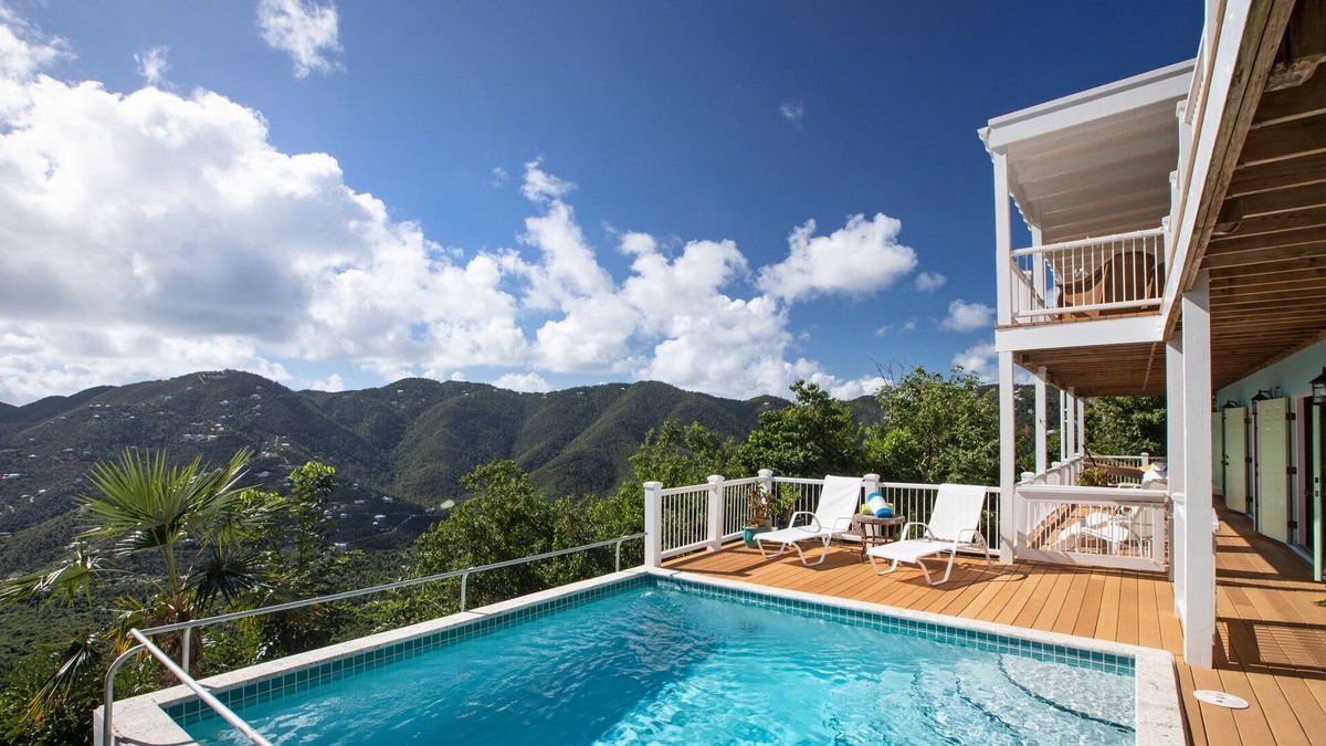 Maho Bay Quarter Villa | Great Turtle Villa, All Solar, Luxury Villa with Super Views/Pool/2-8 Guests