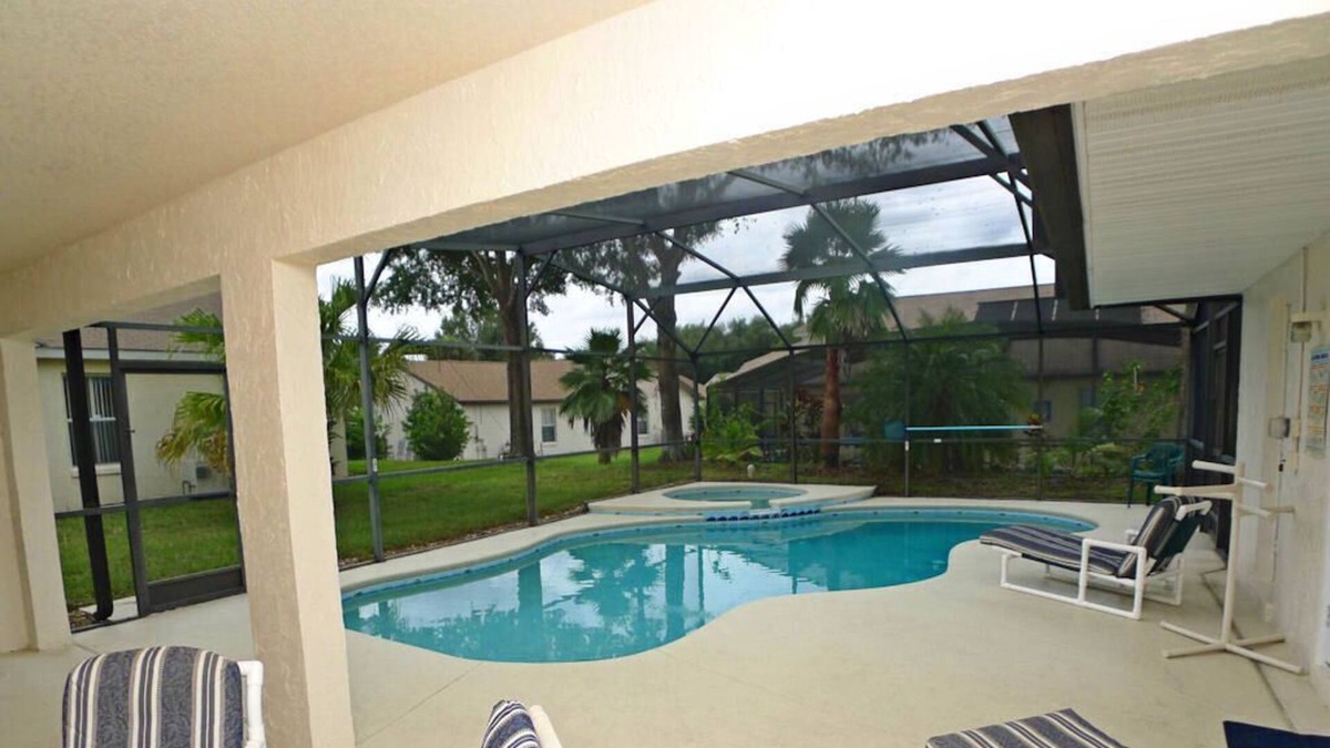 Greater Groves House | Greater Groves Oversized Patio With In-Ground Pool and Spa