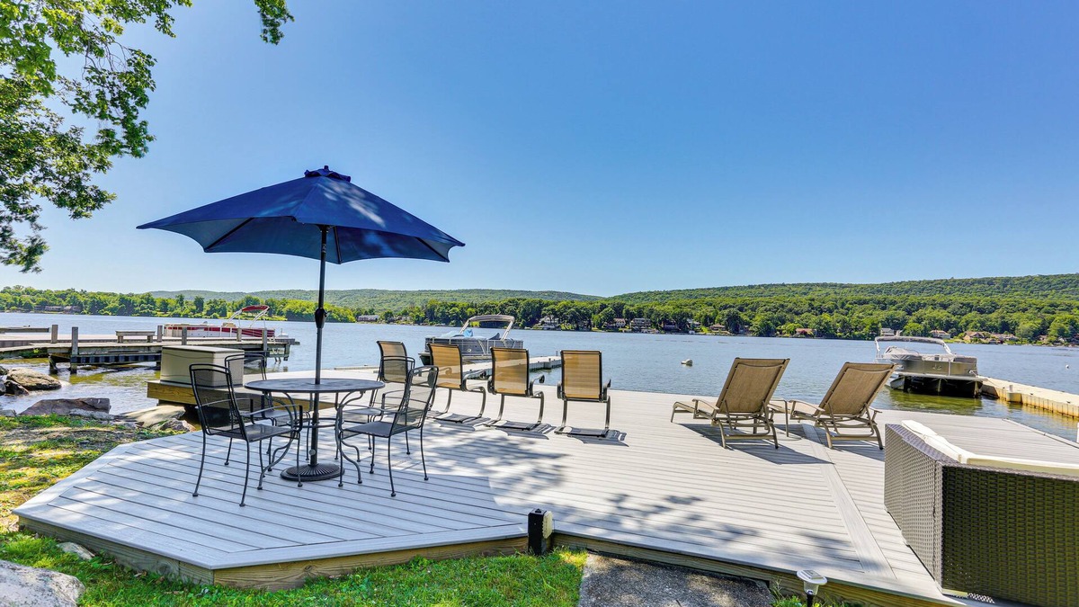 West Milford House | Greenwood Lake House w/Dock & Waterfront Views!