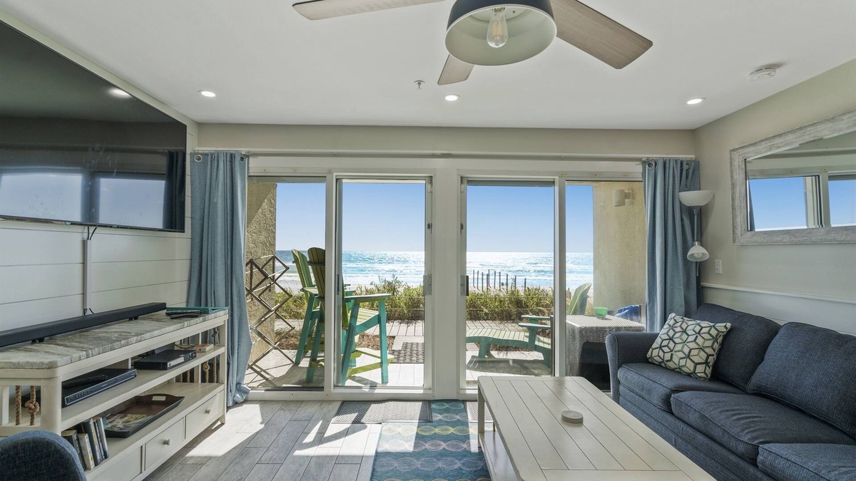 Crystal Beach Condo | Ground Floor Gulf Front Oasis On Crystal Beach