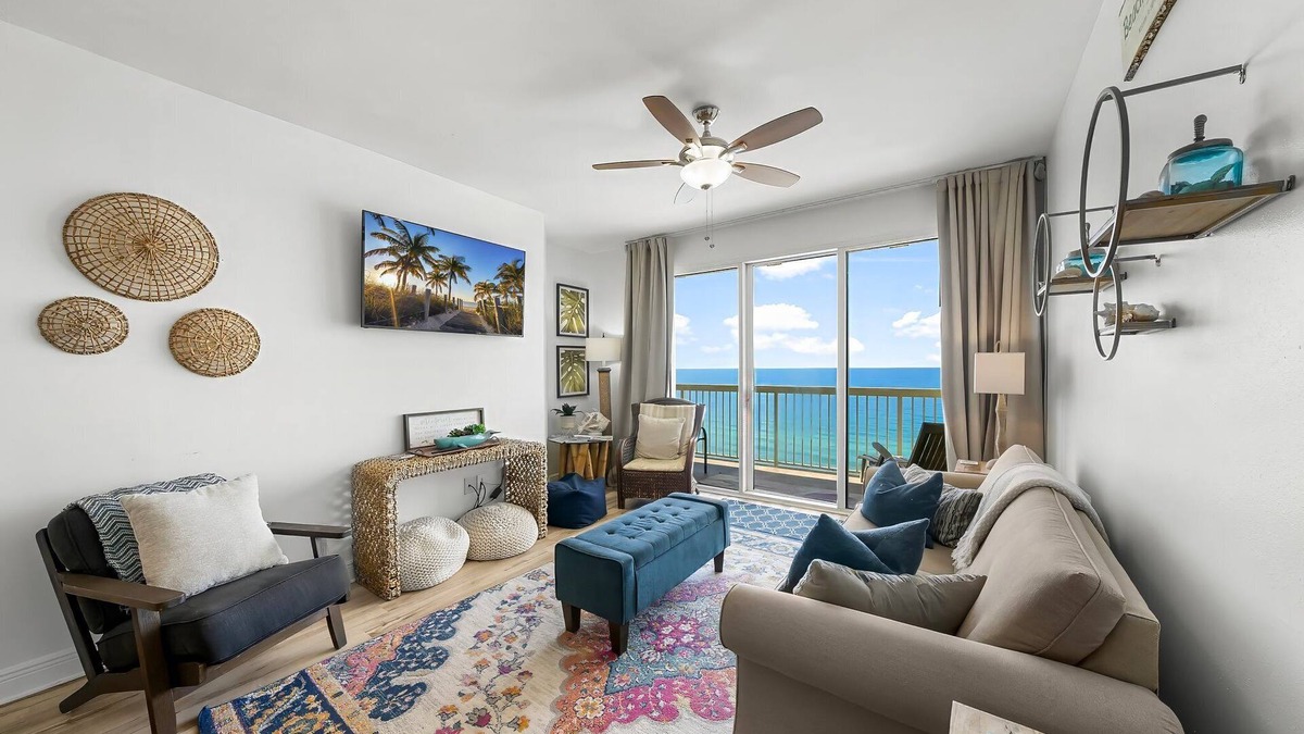 West Panama City Beach Condo | Gulf-Front Luxury | Private Balcony | Complimentary Beach Service
