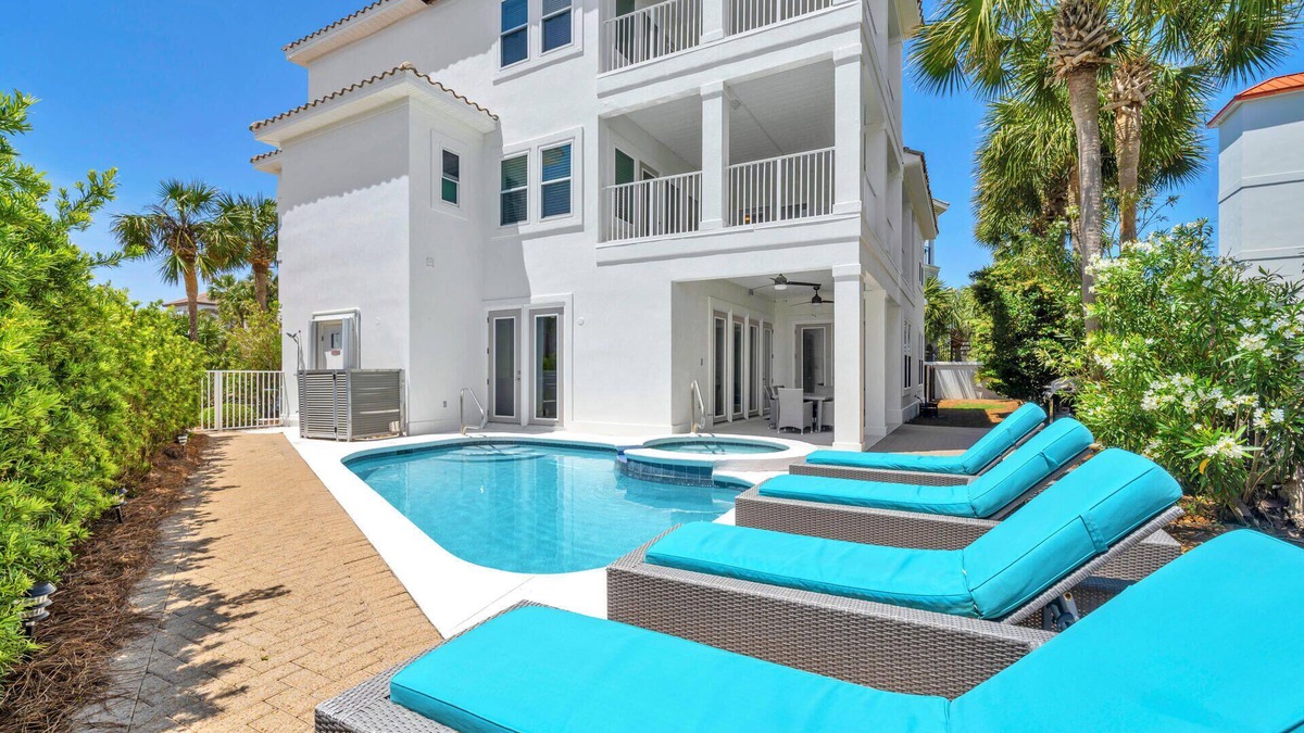 Avalon Beach Estates House | Gulf-View 6 Bdrm, Pool, Hot-Tub, Gated Beach, with Tower Suite!