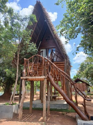 Habarana Ski Chalet | Habarana Chena Hut - Air conditioning Private Cabana with Balcony