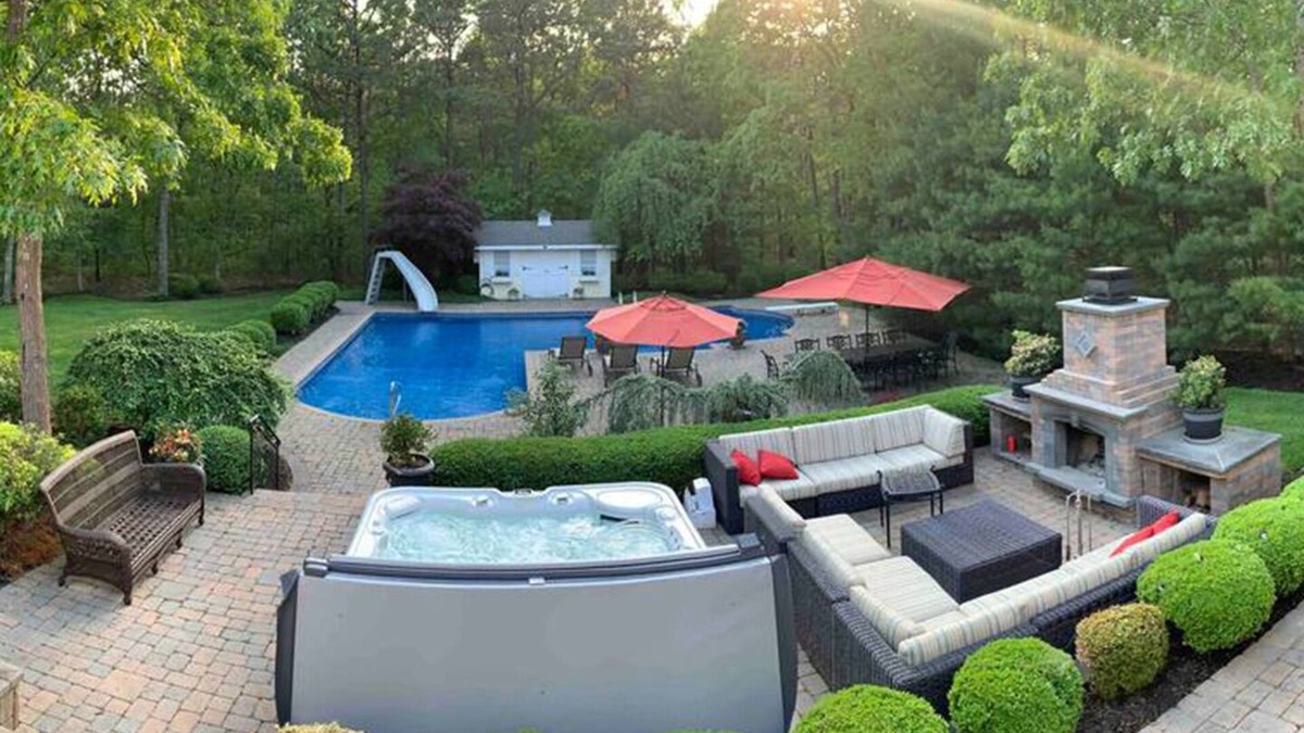 Center Moriches House | Hamptons Escape: Pool, Hot Tub, Grill, Firepit