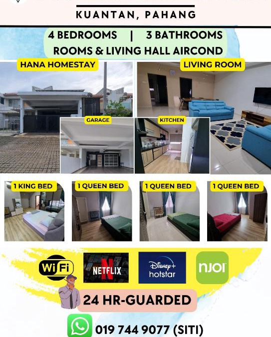 Kuantan House | Hana Homestay Kotasas Kuantan