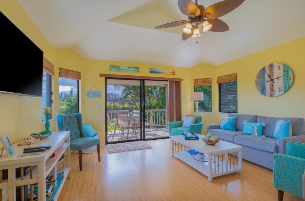 Princeville Villa | Hanalei Bay Villa Cottage 2Br 2Ba with Mountain Views HBV24