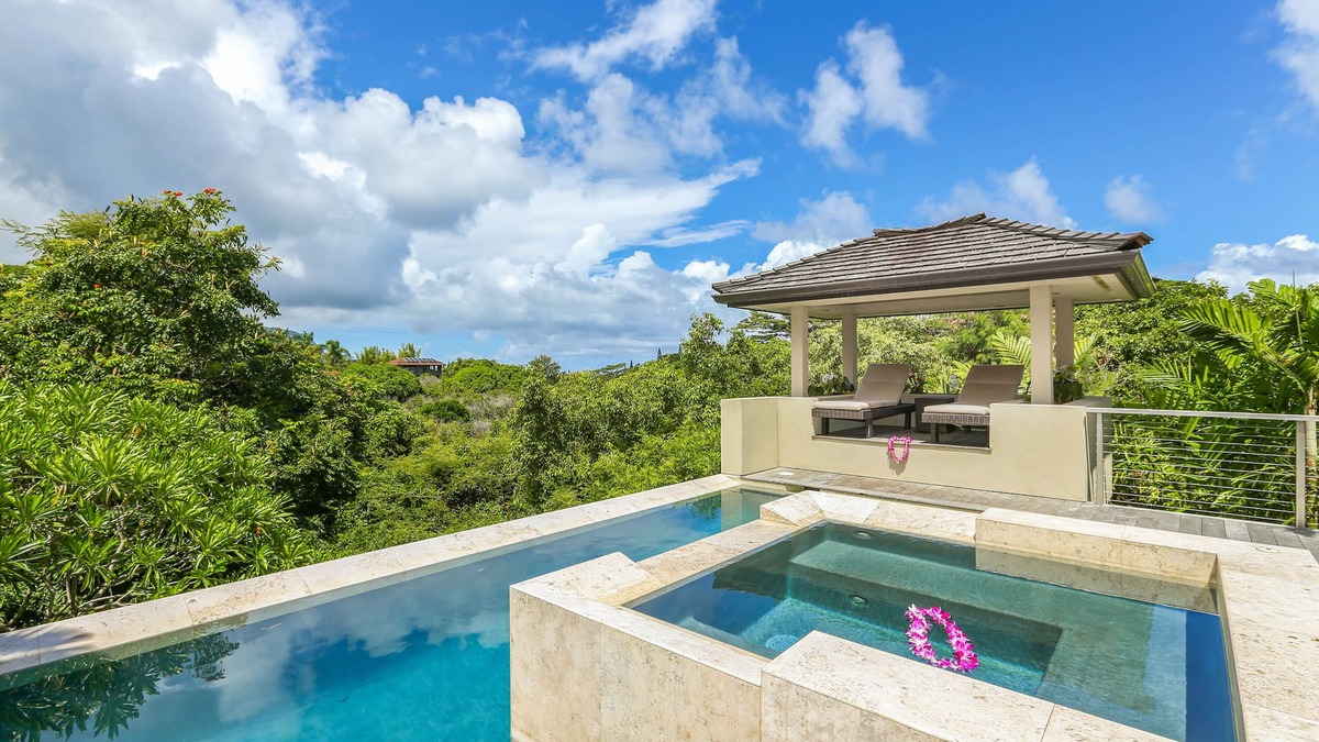 Princeville House | Hanalei Plantation Villa: Secluded, Pool, Hot Tub, AC & Ocean Views