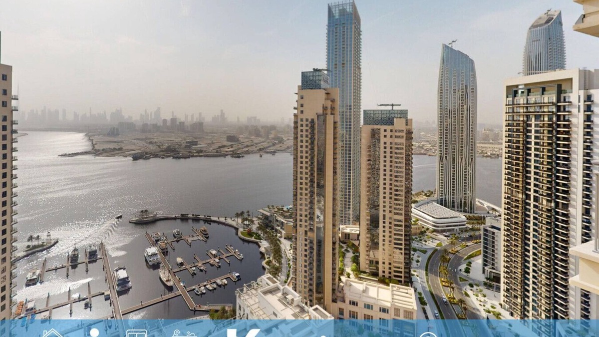 Dubai Apartment | Harbour Views - Chic Three Bed with Creek Views