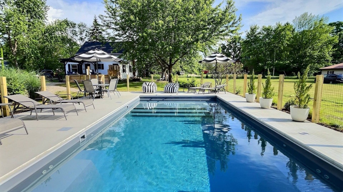 Sawyer House | Heart of Sawyer, private brand new pool & easy access to best of Harbor Country!