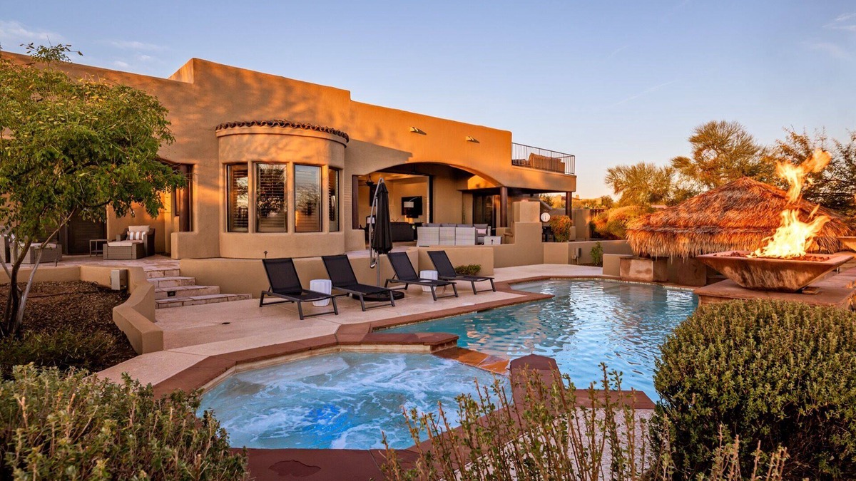 Rio Verde Foothills House | Heated pool w/swim up bar, game room & much more!