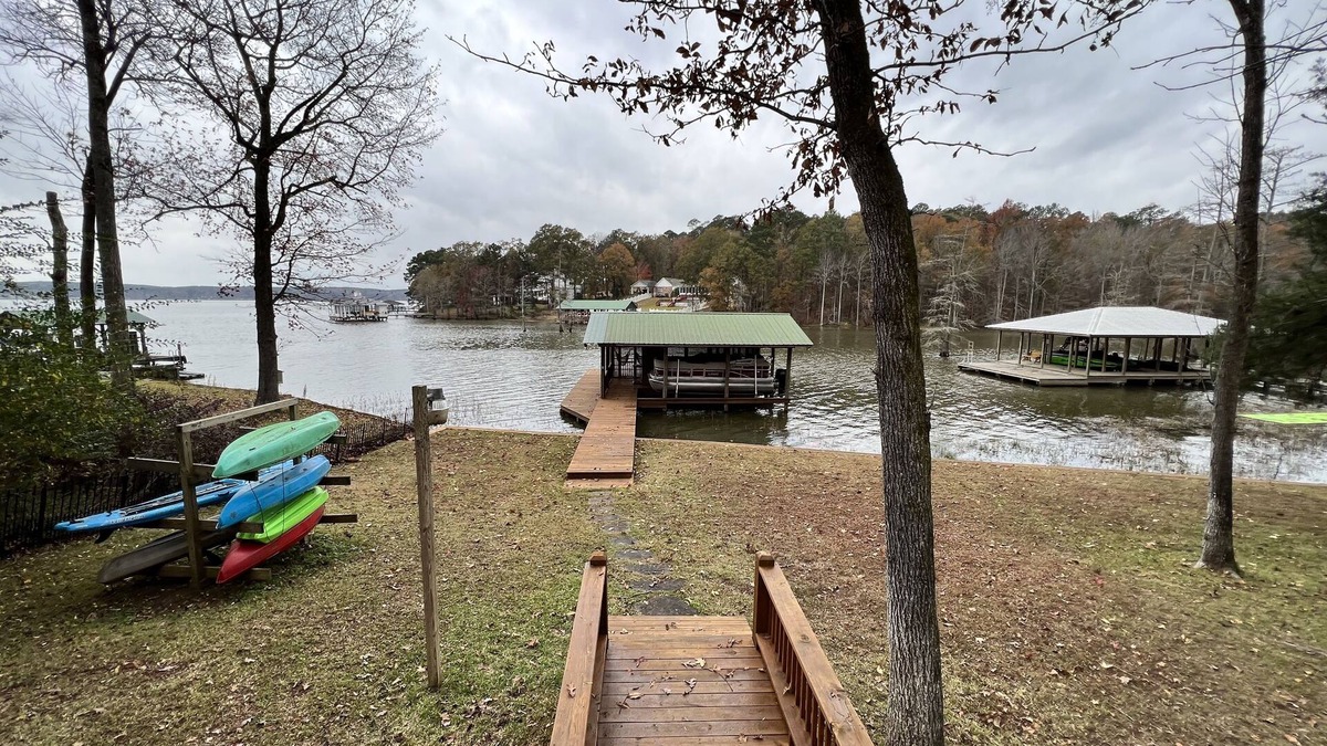 Farmerville House | Hideaway Cove - Lots of space, air hockey table, screened porch, Fishing Dock